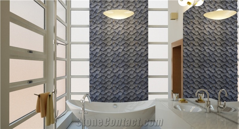 CNC Carved 3D Stone Wall Panels