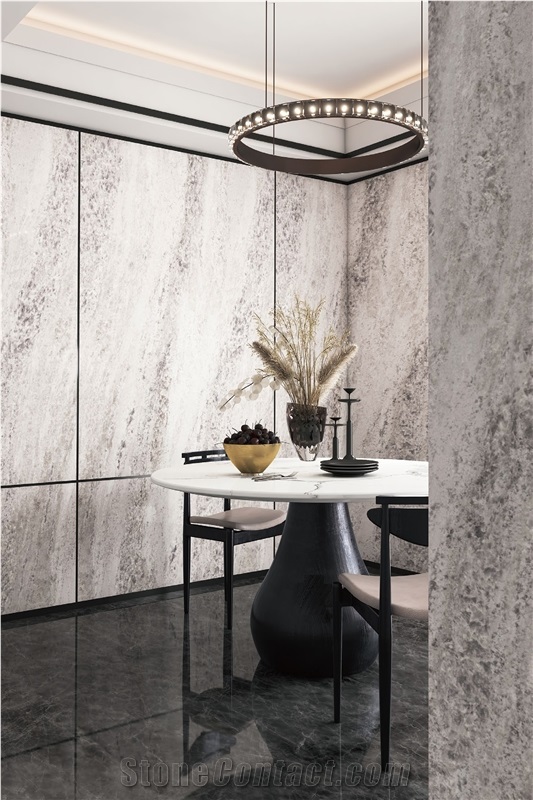 Crystal Grey Sintered Stone Cabinet Panels