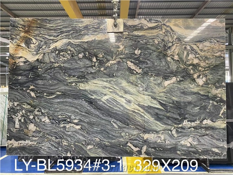 20Mm Polished Explosion Blue Quartzite Slabs