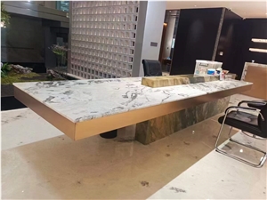 Bianco Picasso Marble Cafe Table Tops Work Tops