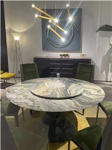 Explosion Blue Quartzite Restaurant Round Tabletops
