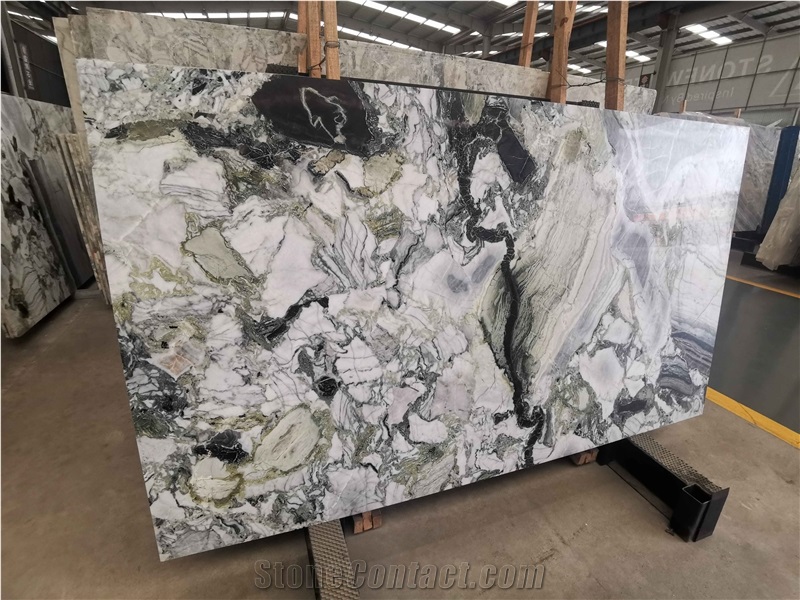 Ice Connect Marble Green Jade Wall Decoration Slabs