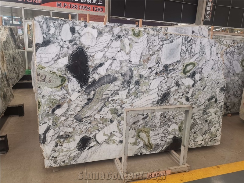 Ice Connect Marble Green Jade Wall Decoration Slabs