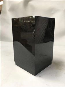 Rectangle Black Stone Urn