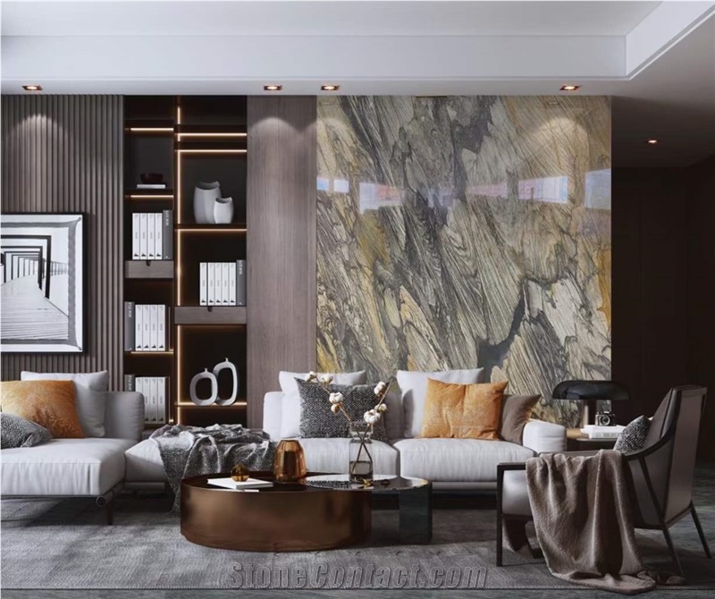 Shangri-La Brown Granite Wall Decor Panels New Style