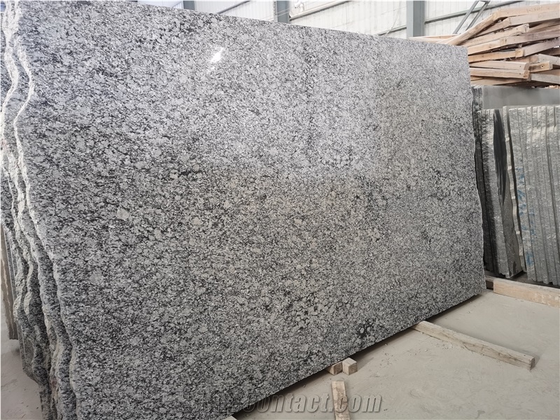 Spary White Gangsaw Cut Slabs Sea Wave Slabs&Tiles Granite