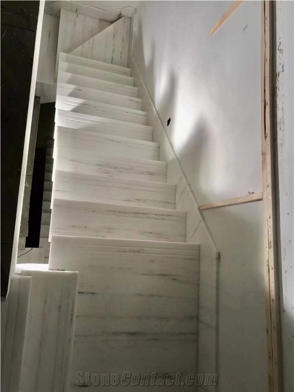 Star White Marble Stone Stair Treads