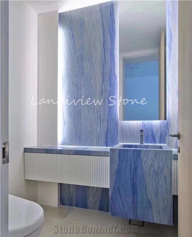 Grand Skylight Blue Quartzite Versailles Tiles Slabs