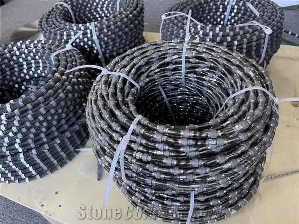 Rubber Quarry Diamond Wire For Granite And Marble Cutting
