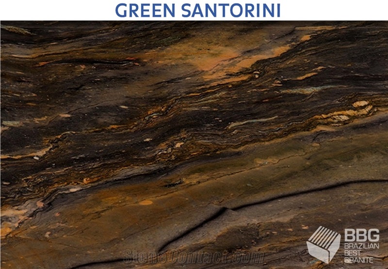 Green Santorini Exotic Granite Slabs