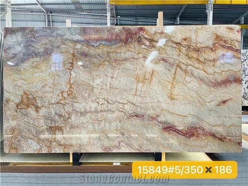 Aurora Dorado Quartzite Slabs Brazil Gold Stone