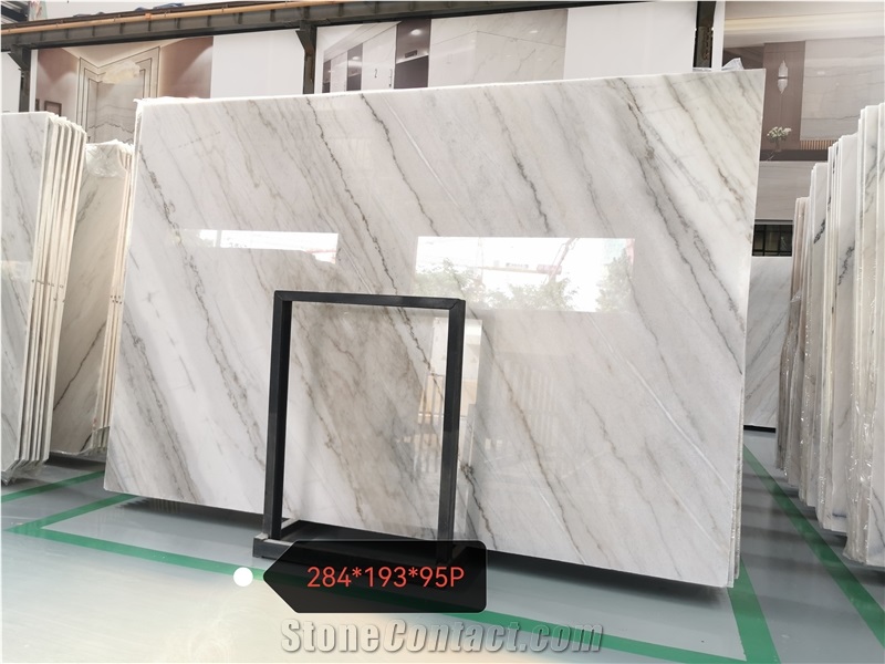 China Carrara Guangxi White Marble Bai Slab Tile