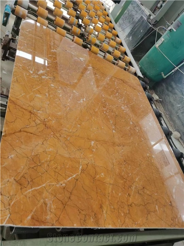 China Kellen Gold Marble Polished Slab Tile In The Market