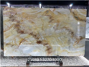 Fusion Gold Quartzite Golden Silk Ocean In China Market