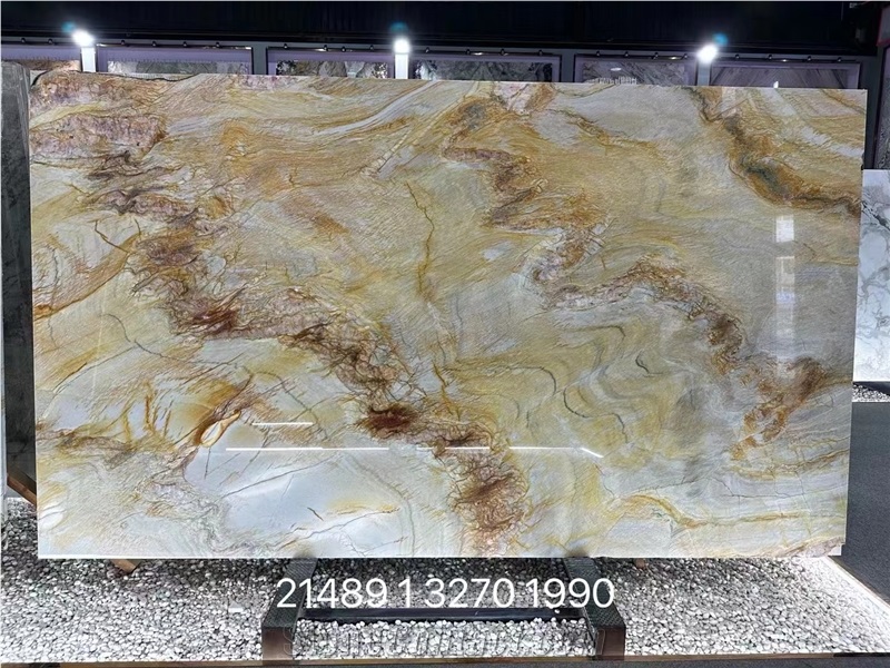 Fusion Gold Quartzite Slab 300*169*1.8 Cm