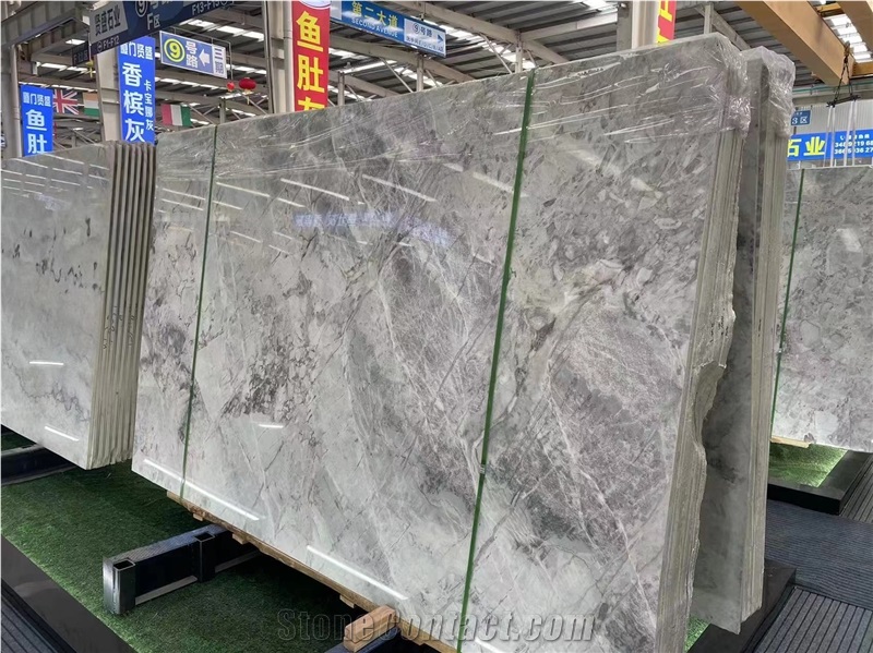 Silver Statuario Marble Slab In China Stone Market