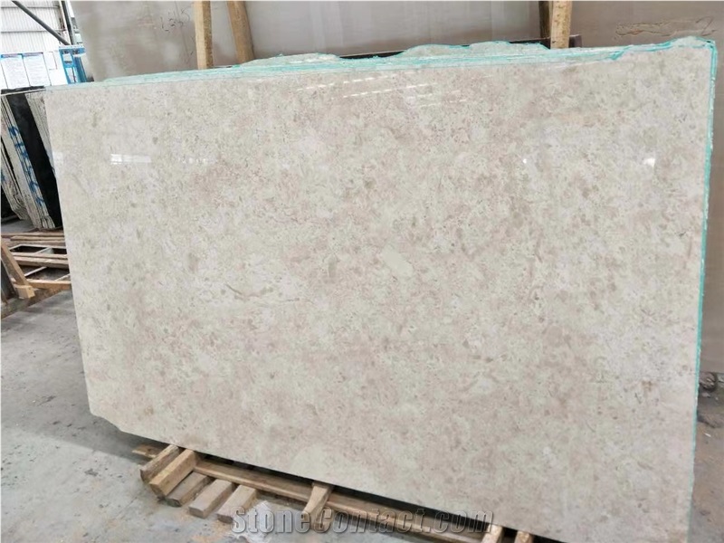 Turkey White Rose Marble Beige Slab In China Stone Market