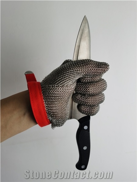 Stainless Steel 5 Fingers Chainmail Ring Mesh Gloves