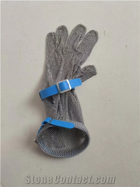 Stainless Steel Material Ring Mesh Long Sleeves Gloves