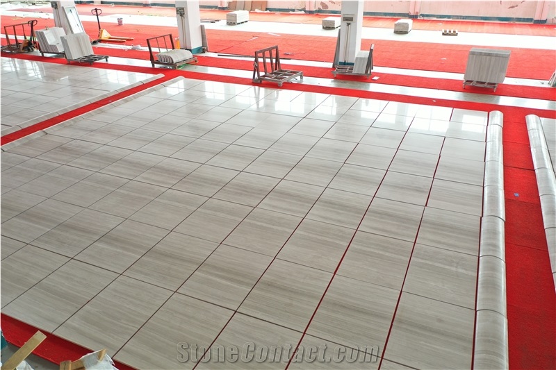Chinese Ash Grey Wooden Vein Polished Slab Tiles