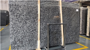 Matrix Black Granite Polished Slab Tile