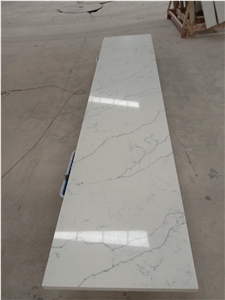 Calacatta Silver Quartz Stone For Bathroom Counter Top