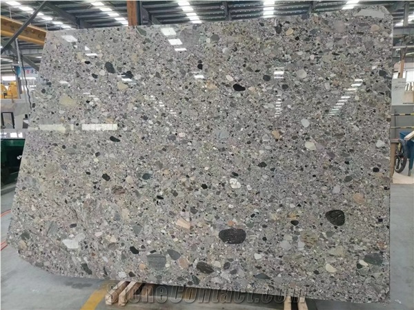 Italy Grey Conglomerate Slabs