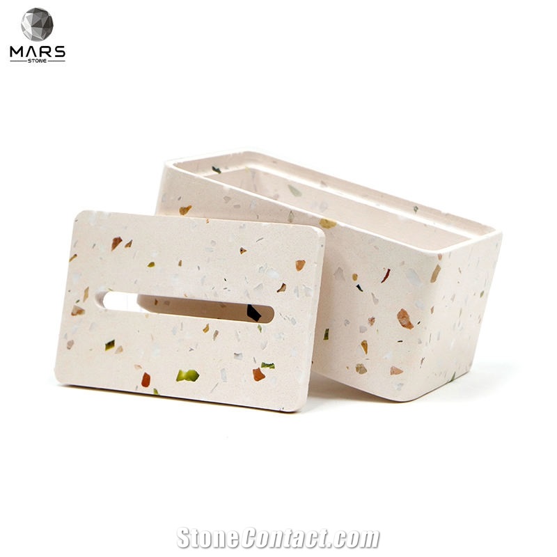 Custom Terrazzo Handcrafted Napkin Storage Tissue Box