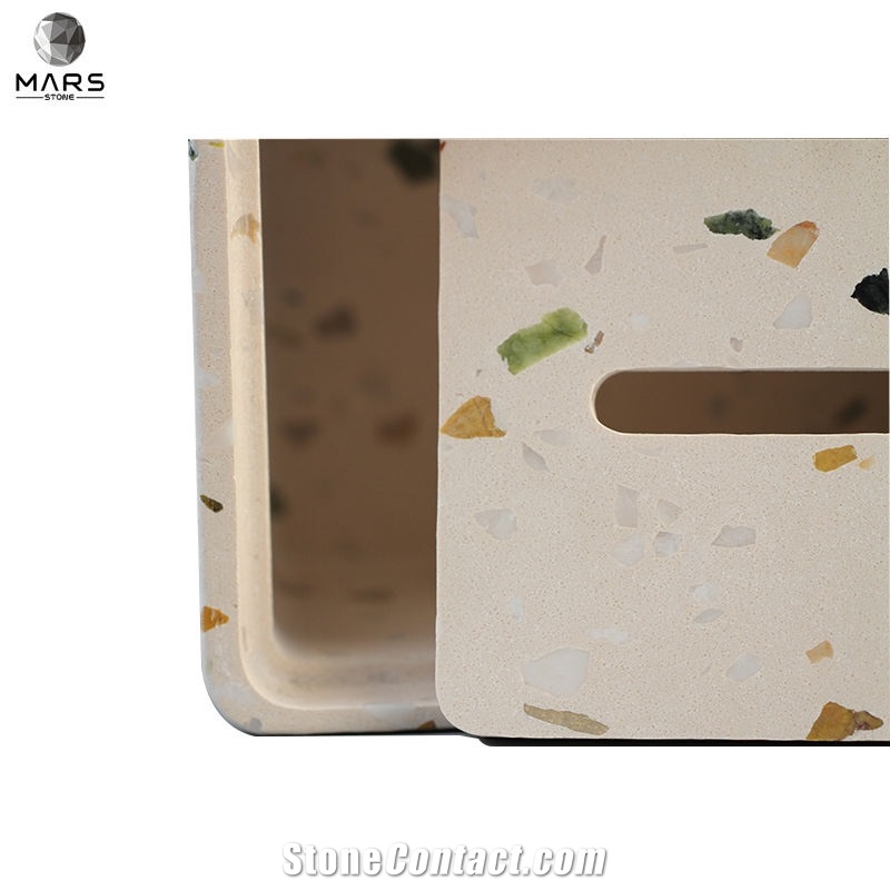 Custom Terrazzo Handcrafted Napkin Storage Tissue Box