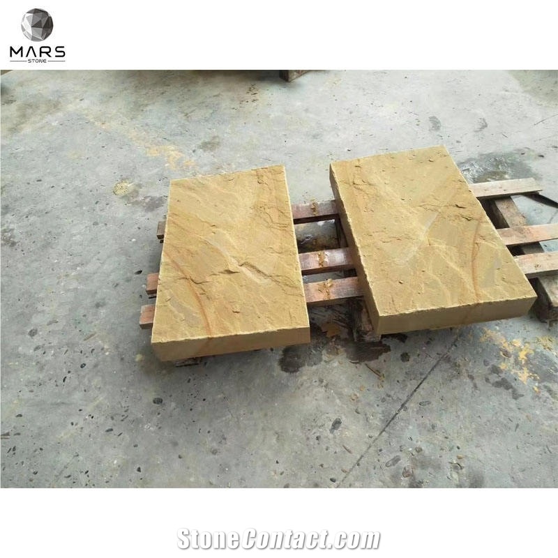 Golden Yellow Natural Sandstone Tiles For Wall Tile