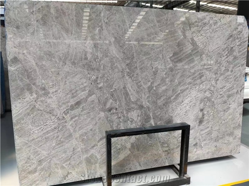 Titanium Silver Marble Polished Slabs, 240*160Cm