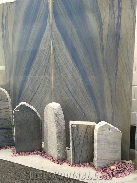 Azul Macaubas Quartzite Gravestones