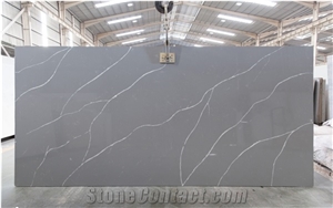 Grey Calacatta Artificial Marble Quartz Slabs