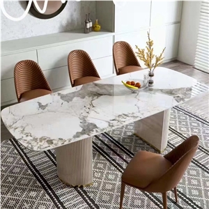 Customized Sintered Stone Dining Table For Home & Restaurant