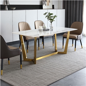 Modern Sintered Stone Dining Table Home Restaurant Design