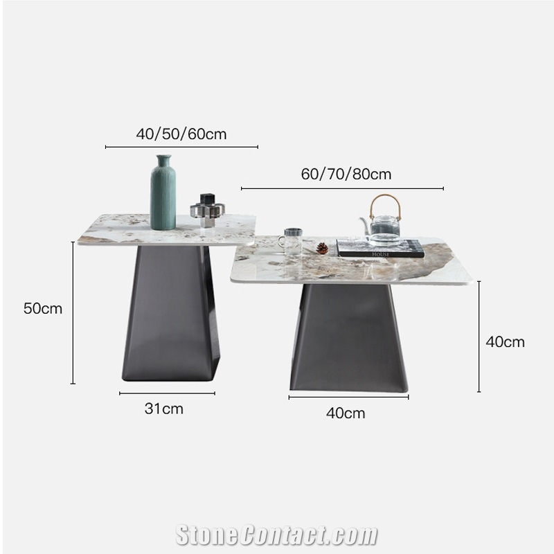 New Design Living Room Furniture Sintered Stone Coffee Table