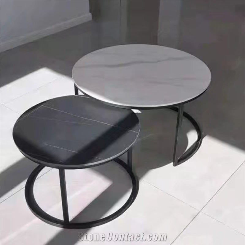 Sintered Stone Round Coffee Table Home & Office Furniture