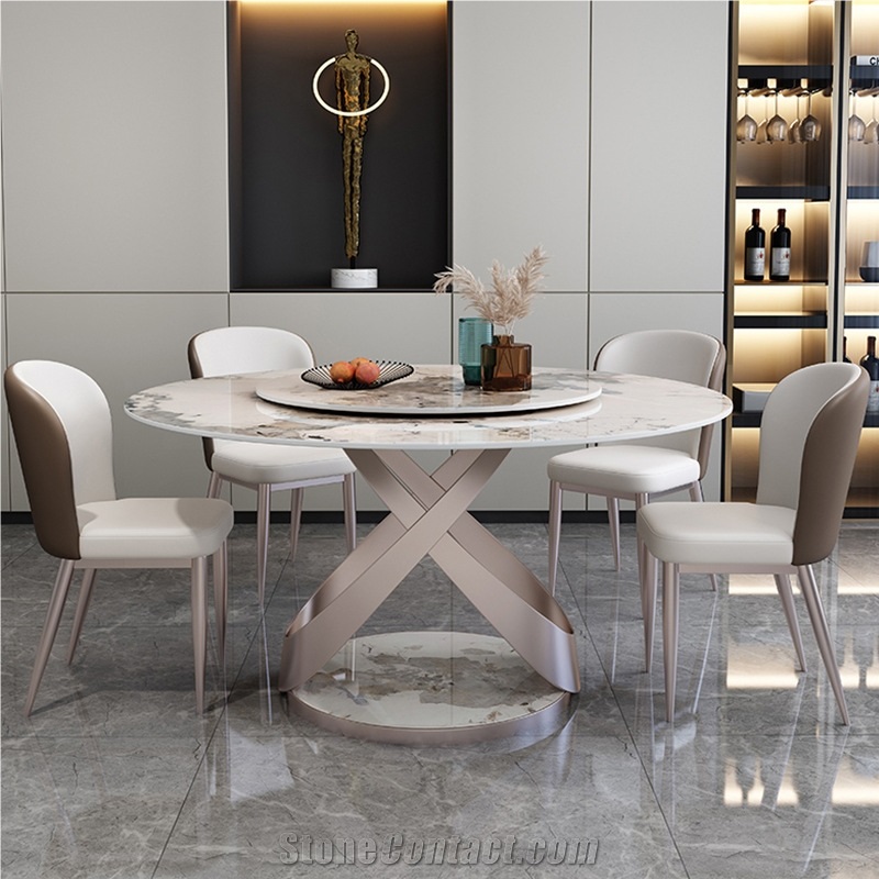 Sintered Stone Round Dining Table For Dining Room Design