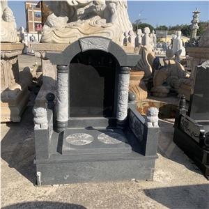China Headstone Black Granite Gravestone Cemetery Tombstones
