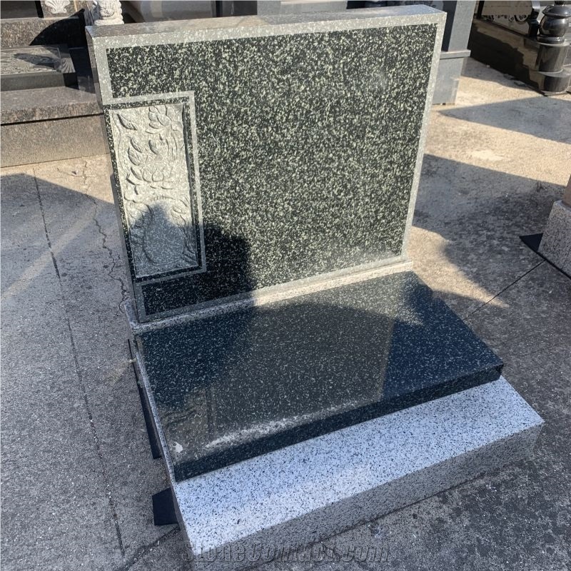G654 Granite Tombstone Cemetery Black Granite Headstone