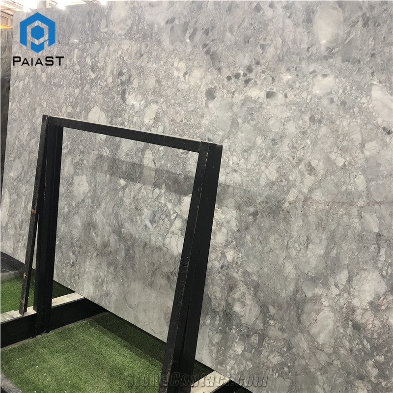 Gray And White Marble Slab For Interior Wall Decor