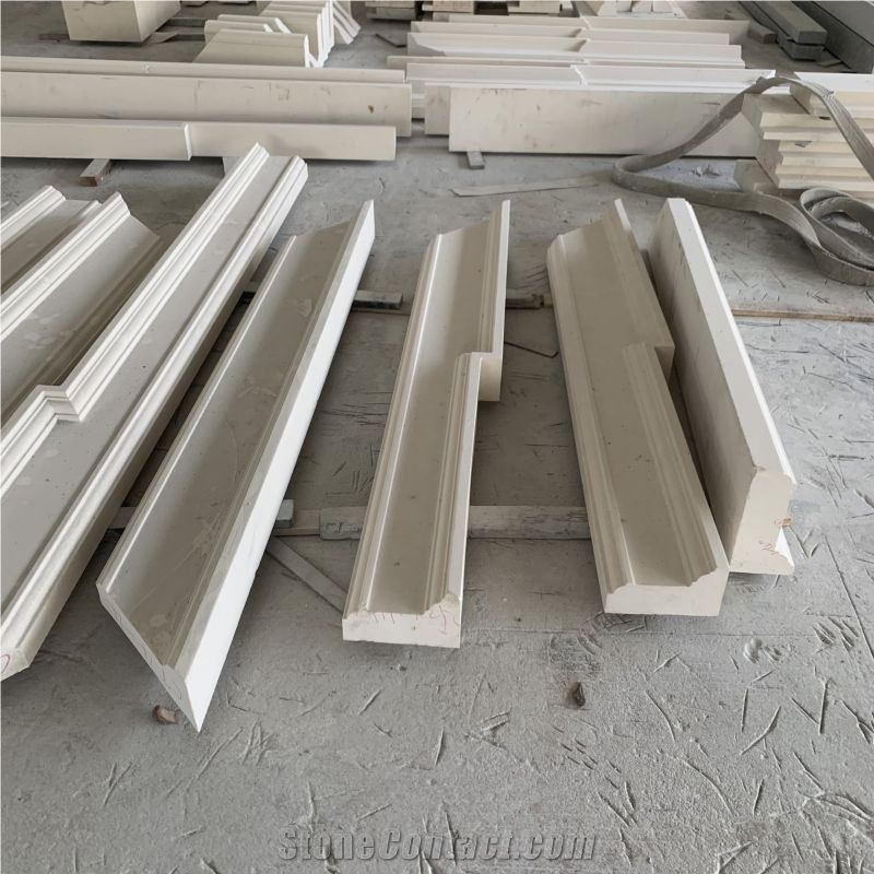 Natural Beige Limestone For Wall Moulding