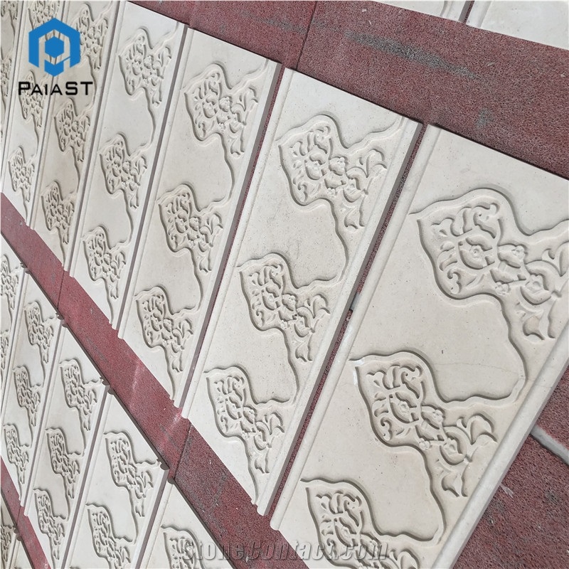 New Design Decorative 3D Cnc Limestone Panel For Wall