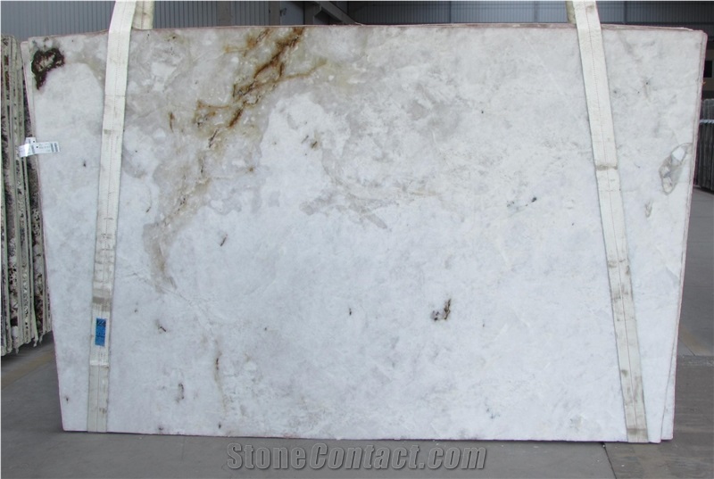 Crystal White Quartzite Slabs