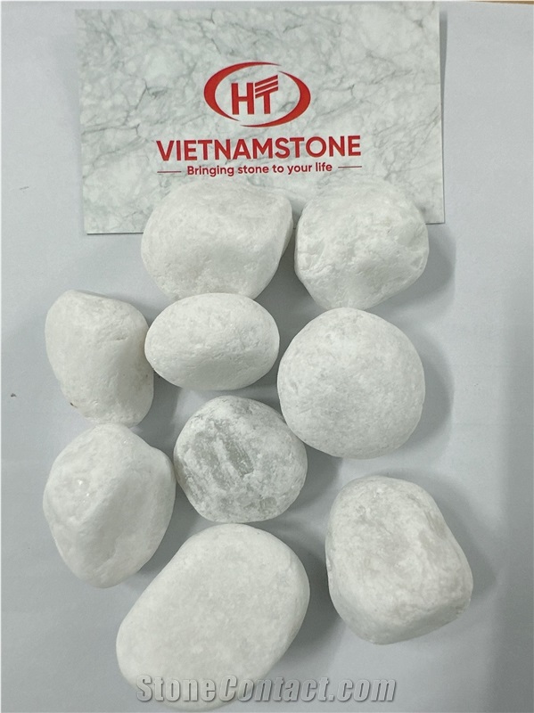 High Polished Snow White Pebbles Stone