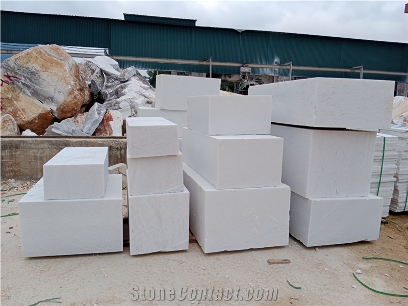 Hot Sale Pure White Marble Blocks Viet Nam