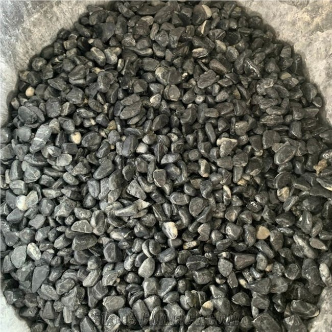 Natural Black Tumbled Pebble Stone