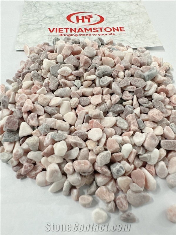 Tiny Tumbled Purple Pink Marble Pebble Stone, Crushed Stone