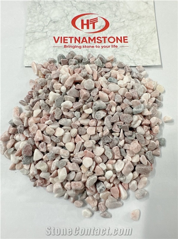 Tiny Tumbled Purple Pink Marble Pebble Stone, Crushed Stone