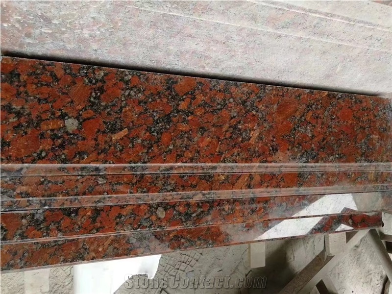 Imported Granite Steps Rosso Santiago Stair Threshold